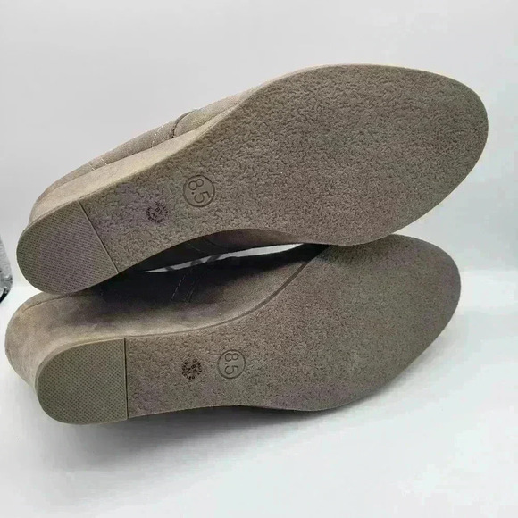 Arizona Jeans Women's boots 8.5 Lexie Booties Ankle Lace Up Wedge Tan Beige - Picture 4 of 11